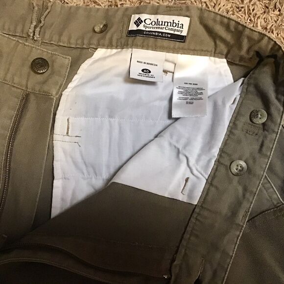 Columbia PHG 40x32 Green Hunting Gear Pants Reinforced Double Legs - Picture 6 of 10